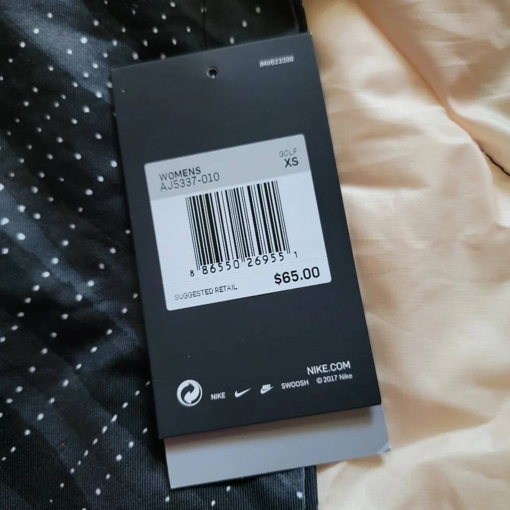 Final Price🎯 Nike Black Dri-FIT Polo with White Dots